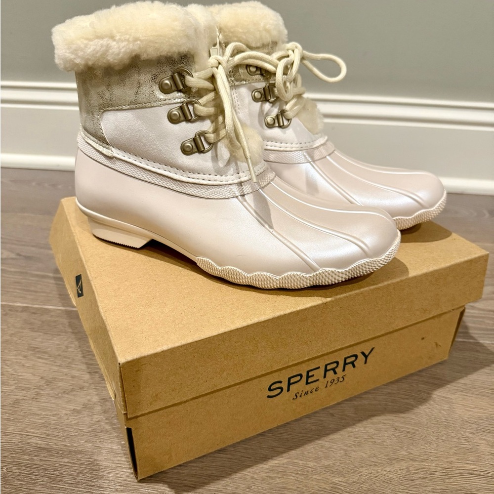 Sperry Alpine Saltwater/Ivory- Girls Size 4